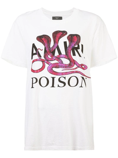 Shop Amiri T-shirt Mit Logo-print - Weiss In White