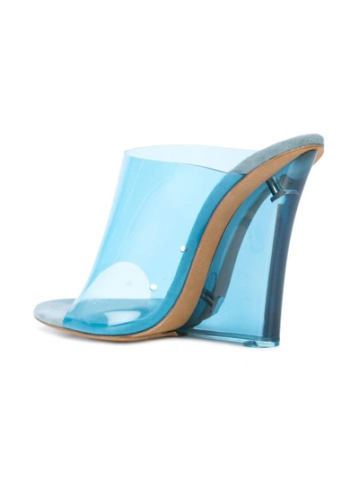 Shop Yeezy Blue Pvc Mule