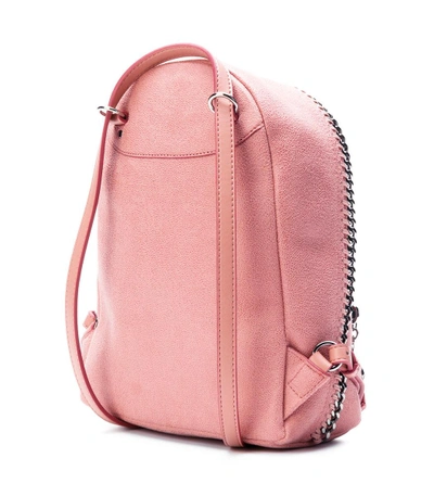 Shop Stella Mccartney Pink Mini Falabella Backpack Bag