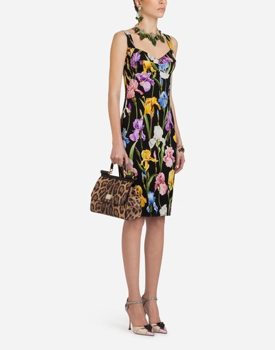 Shop Dolce & Gabbana Printed Silk Dress In Floral Print