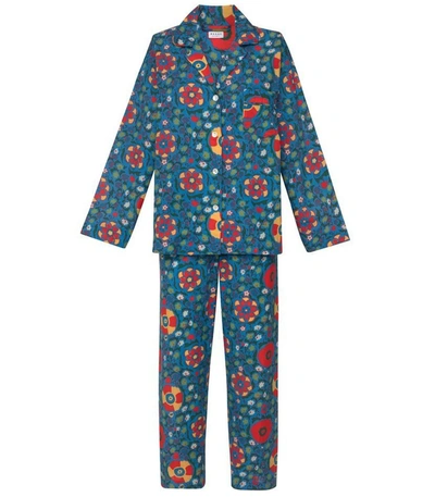 Shop Rhode Berto Pajamas In Blue Multiflower