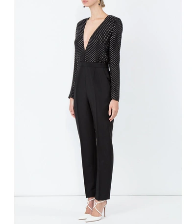 Shop Givenchy Black Polka Dot Tailored Jumpsuit