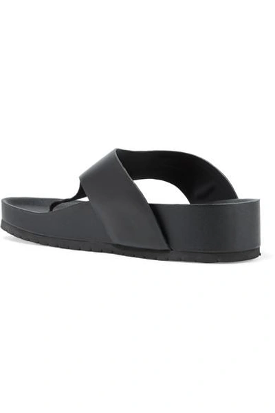 Shop Vince Padma Leather Platform Sandals In Black