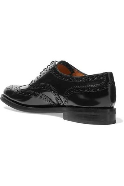 Shop Church's Burwood Glossed-leather Brogues In Black