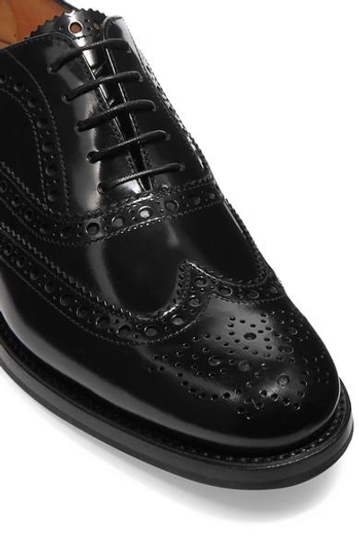 Shop Church's Burwood Glossed-leather Brogues In Black