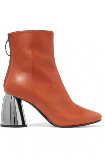 Shop Ellery Leather Ankle Boots In Brown