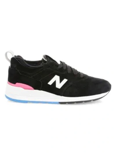 New Balance Men's 997 Made In Us Suede & Mesh Sneakers In Black | ModeSens