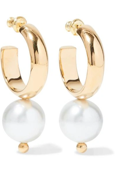 Shop Simone Rocha Gold-plated Faux Pearl Earrings