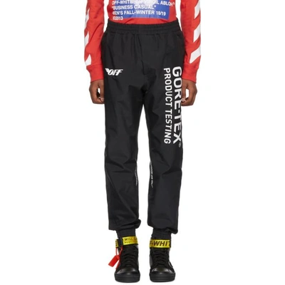 Shop Off-white Black Gore-tex® Track Pants In 1001 Blk/wt