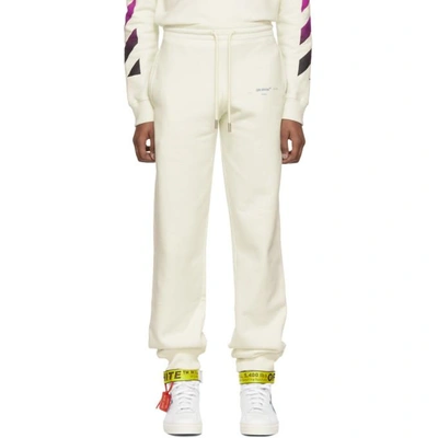 Shop Off-white White Gradient Lounge Pants In 0288 Ofw/mu