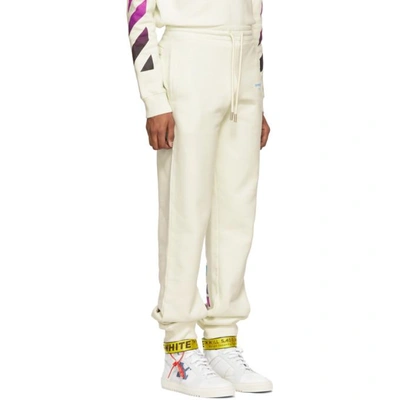 Shop Off-white White Gradient Lounge Pants In 0288 Ofw/mu