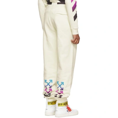 Shop Off-white White Gradient Lounge Pants In 0288 Ofw/mu