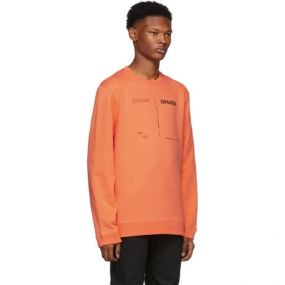Shop Raf Simons Orange Drugs Regular Fit Sweatshirt In 00035 Orang