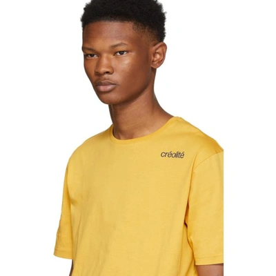 Shop Wales Bonner Yellow Creolite T-shirt In Co11mustard