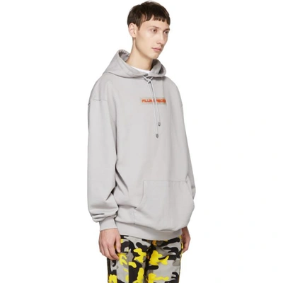 Shop Filling Pieces Grey Logo Patch Hoodie In 9984 Gry/or