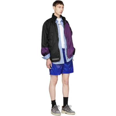 Shop Filling Pieces Blue Translucent Track Shorts In 1884.blue