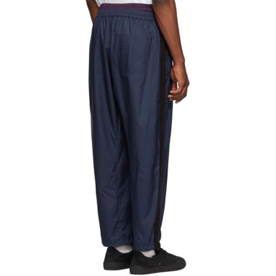 Shop 3.1 Phillip Lim / フィリップ リム 3.1 Phillip Lim Navy And Burgundy Double Track Lounge Pants In Ma522 Mauvn