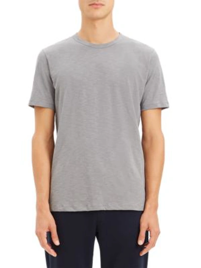 Shop Theory Cosmos Essential Cotton T-shirt In Zinc