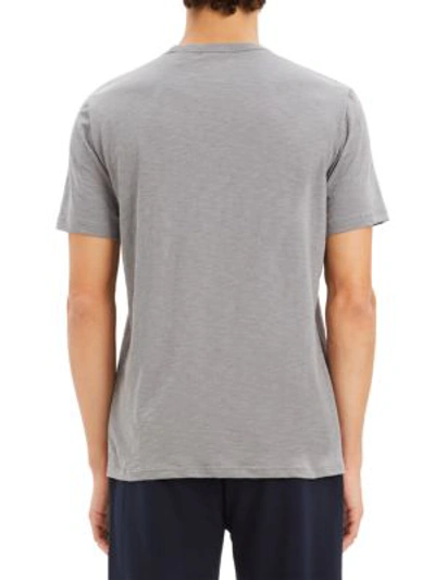 Shop Theory Cosmos Essential Cotton T-shirt In Zinc