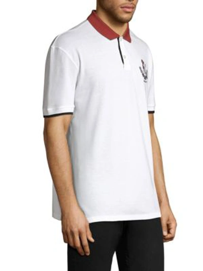 Shop Bally Colorblock Polo Shirt In Bone