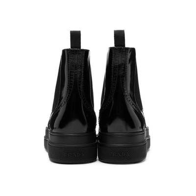 Shop Prada Black Platform Boots In F0002 Black