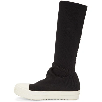 Shop Rick Owens Drkshdw Black Sock Sneaker High-top Boots In 91 Black