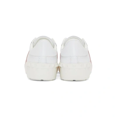 Shop Valentino White And Pink  Garavani Sneakers In Fg7 Absolut