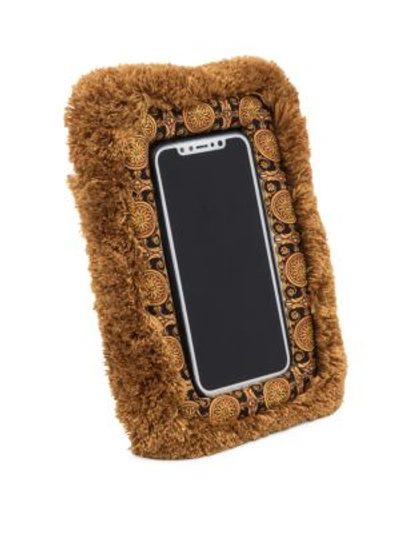 Shop Versace Fringe Pillow Iphone X Case In Black Multi
