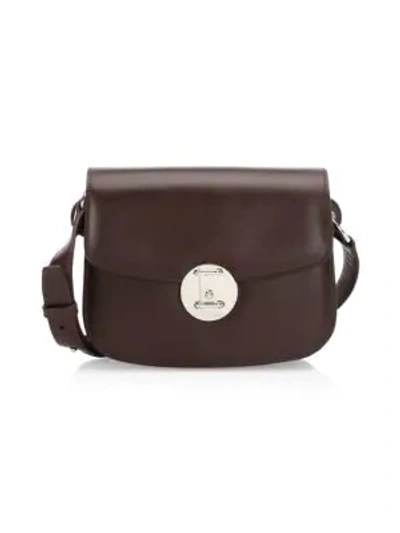 Shop Calvin Klein Small Round Crossbody Bag In Dark Red