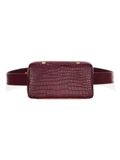 Shop Lutz Morris Even Convertible Leather Belt Bag In Burgundy