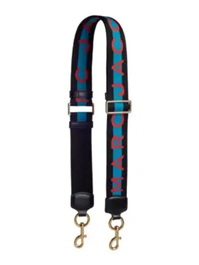 Shop Marc Jacobs Women's Logo Webbing Strap In Blue Multi