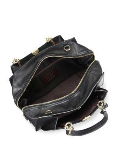 Shop Coach Dreamer Leather Top Handle Bag In Black