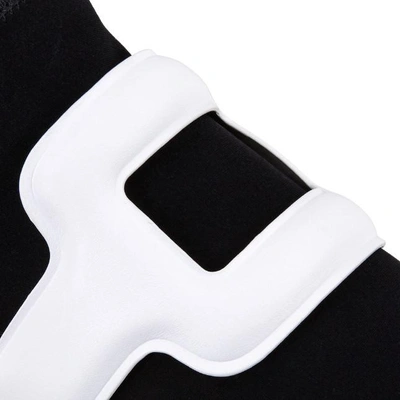 Shop Roger Vivier Sporty Viv' Leather Buckle In White,black