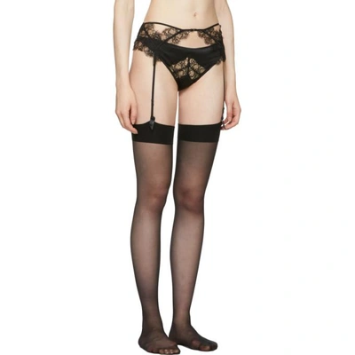 Shop Kiki De Montparnasse Black Sensuel Silk Garter Belt