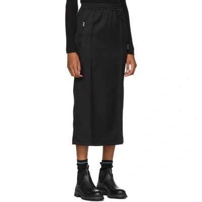 Shop Prada Black Drawstring Pocket Skirt In F0002 Black