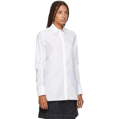 Shop Carven White Vented Shirt In 037 White