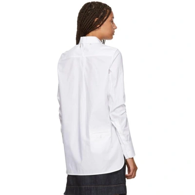 Shop Carven White Vented Shirt In 037 White