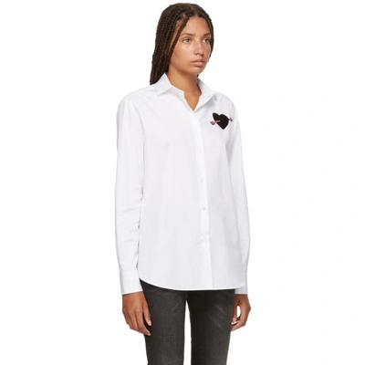 Shop Valentino White Heart Shirt