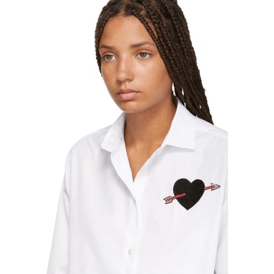 Shop Valentino White Heart Shirt