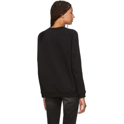 Shop Valentino Black Vltn Sweatshirt In 0no Bl/wh