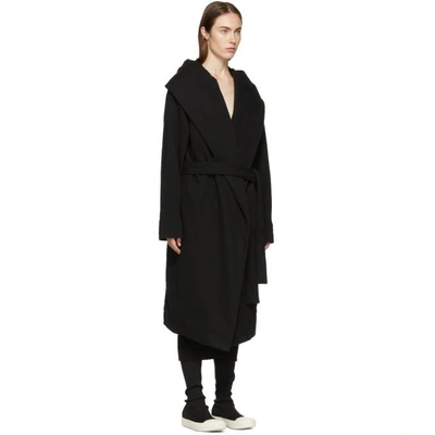 Shop Rick Owens Drkshdw Black Spa Robe Coat In 09 Black