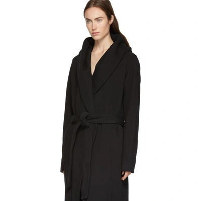 Shop Rick Owens Drkshdw Black Spa Robe Coat In 09 Black