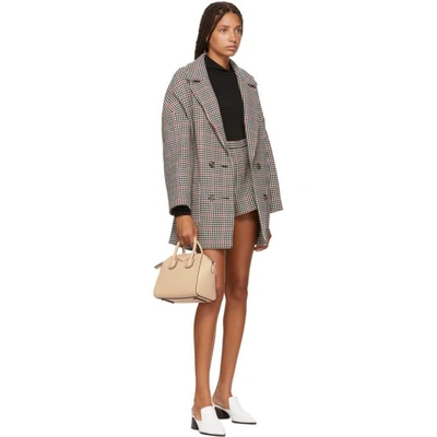 Shop Red Valentino Black And Red Houndstooth Coat In 0n0 Black