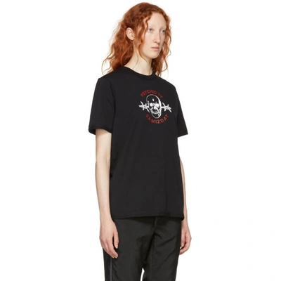 Shop Yang Li Ssense Exclusive Black Samizdat Skull T-shirt In 99 Black