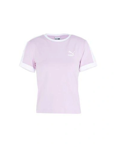 Shop Puma T-shirts In Lilac
