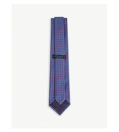 Shop Charvet Silk Square Pattern Tie In Red