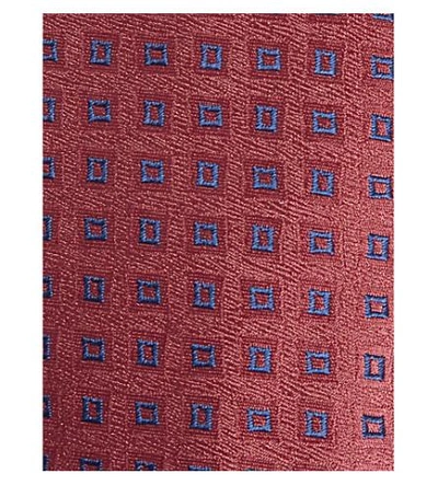 Shop Charvet Silk Square Pattern Tie In Blue