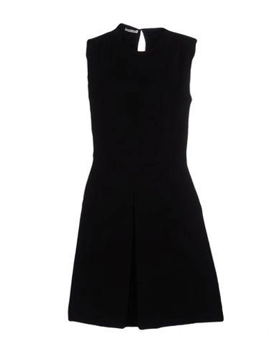 Shop Miu Miu Short Dress In Black