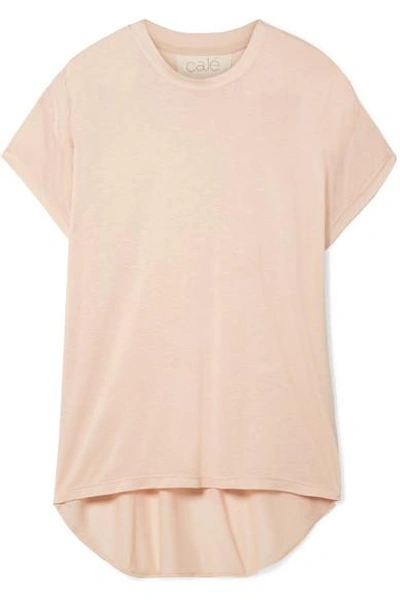 Shop Calé Sandrine Modal-blend Jersey T-shirt In Blush