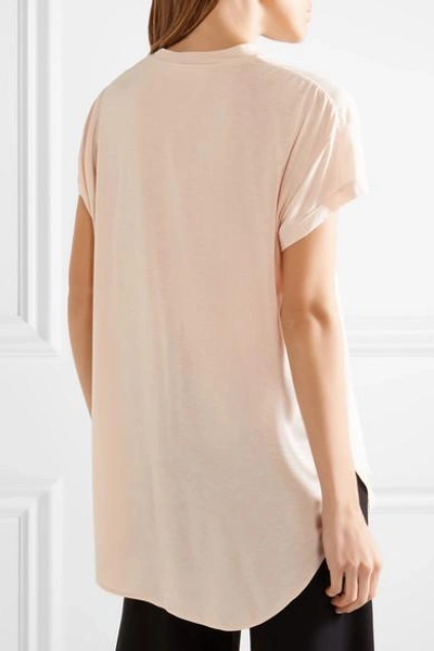 Shop Calé Sandrine Modal-blend Jersey T-shirt In Blush